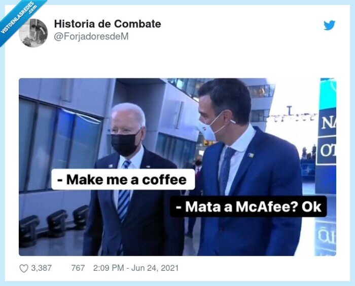 mcafee,biden,pedro sanchez