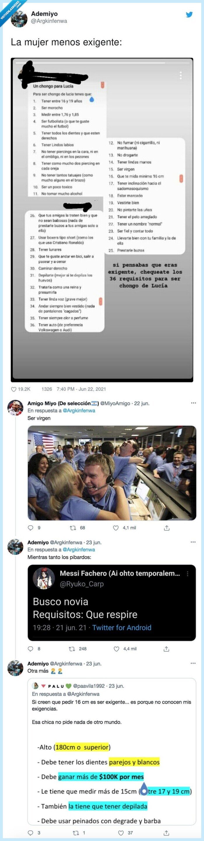 exigente,mujer,requisitos,hombre