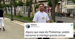 Enlace a Pide que le quiten de la foto a un hombre durmiendo en un banco, y obviamente las respuestas no defraudan
