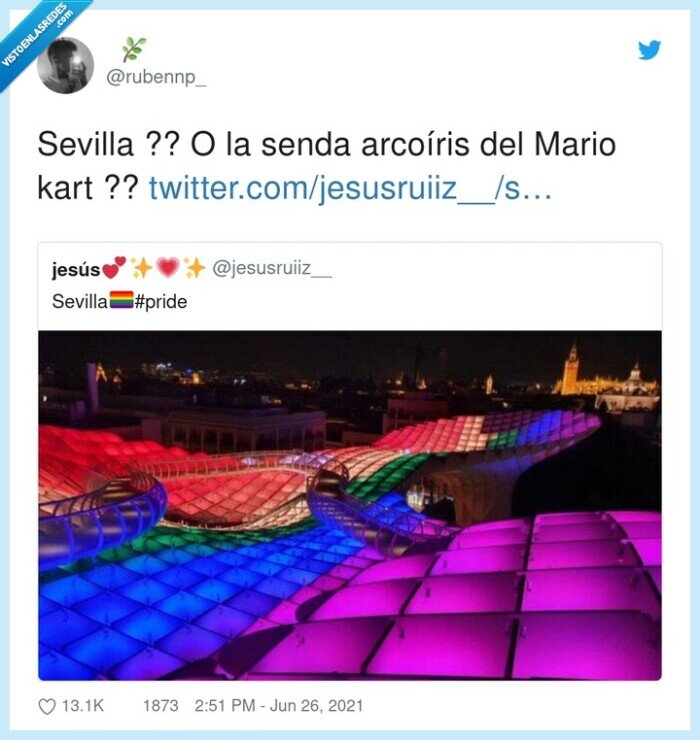 sevilla,senda arcoíris,mario kart