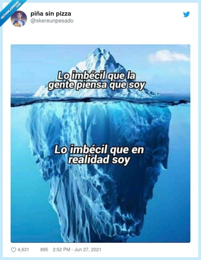iceberg,imbécil,debajo,arriba