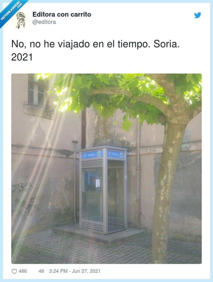 viaje en el tiempo,soria,2021,cabina teléfonica