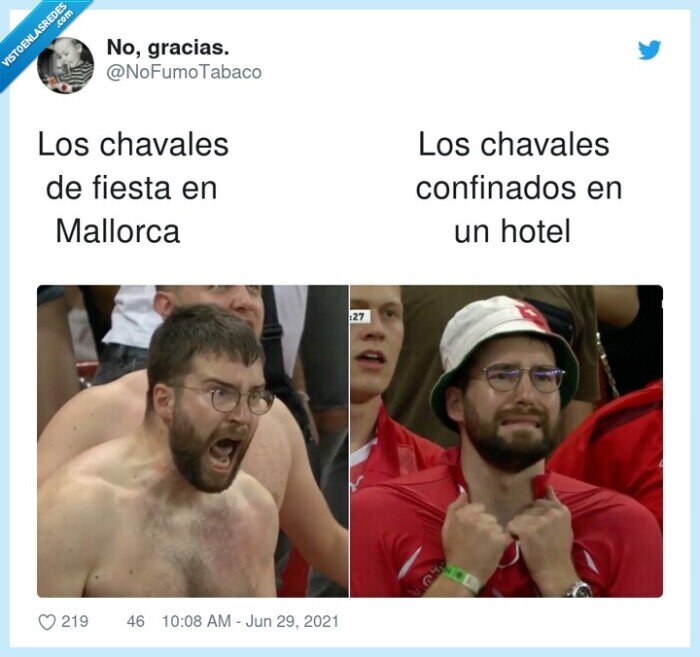 confinados,chavales,mallorca,fiesta,hotel,suiza