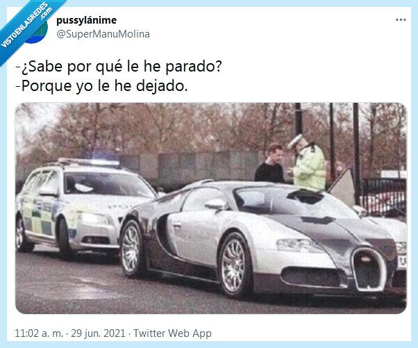 parado,agente,policía,bugatti