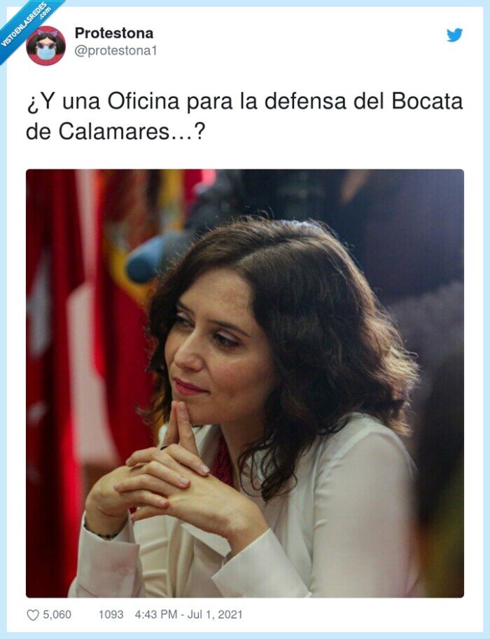 bocata de calamares,oficina,defensa,bocata,madrid,ayuso