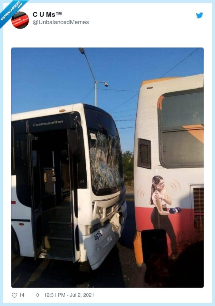 choque,autobús,publicidad,daño,hombro