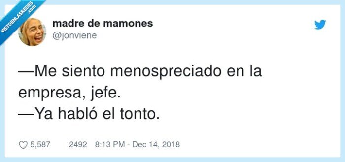 menospreciado,empresa,tonto,jefe