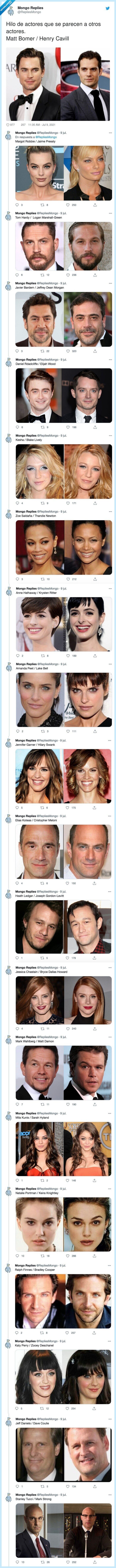 actores,parecidos razonables,iguales,clavados