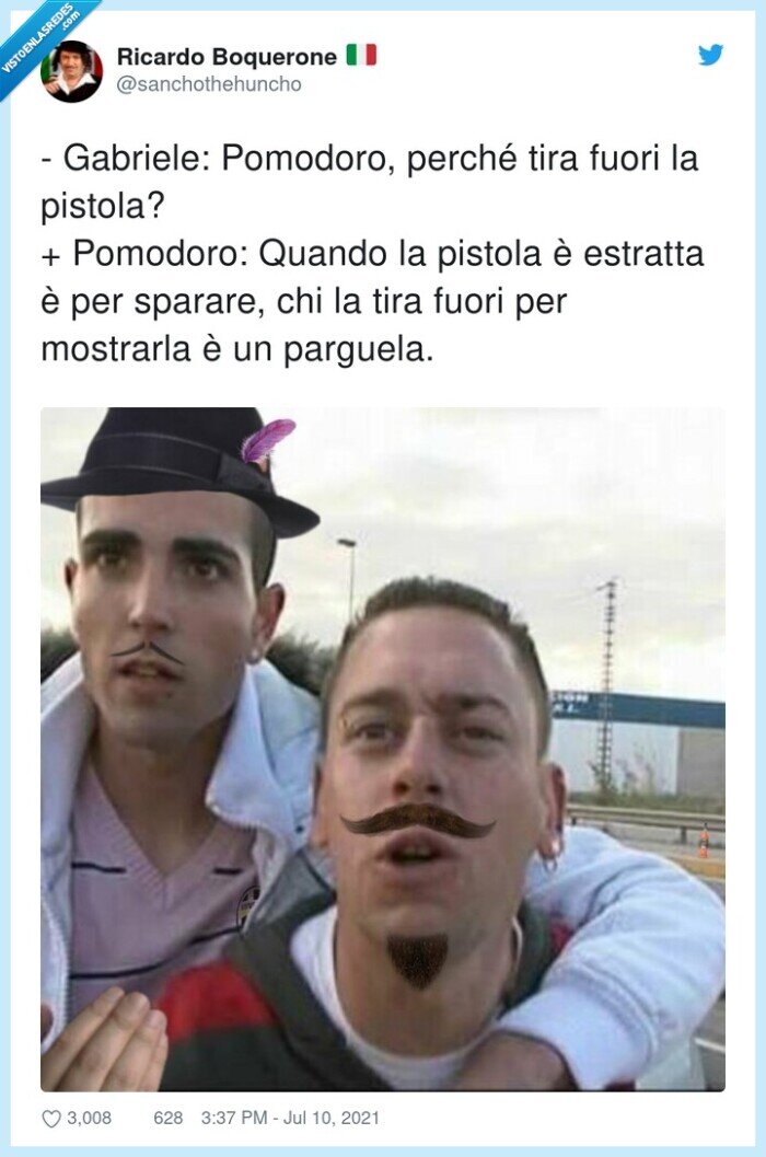 italianos,pistoleros del eclipse,pomodoro,gabriele,sparare,estratta
