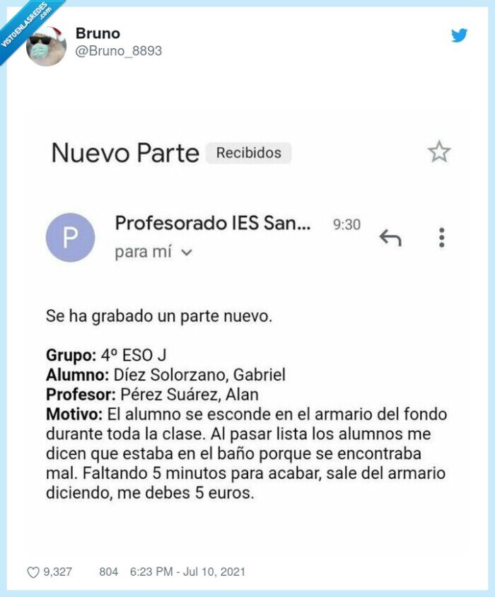 alumno,armario,esconderse,clase