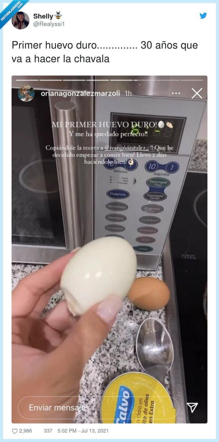 oriana,huevo duro,retraso