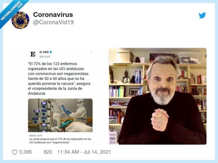 vacunados,sin vacunar,coronavirus,negacionistas,ingresados,uci