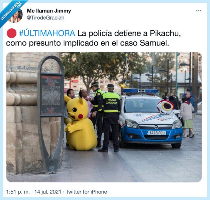 #últimahora,implicado,policía,pikachu,presunto,detención