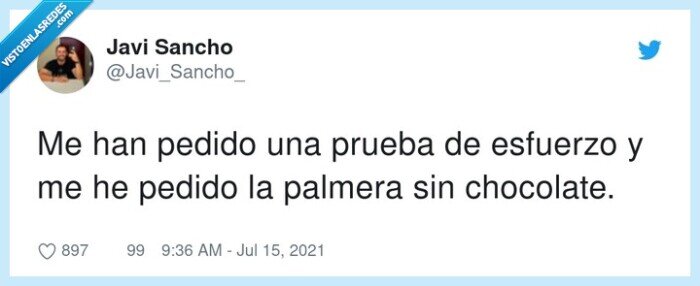 chocolate,esfuerzo,palmera,prueba