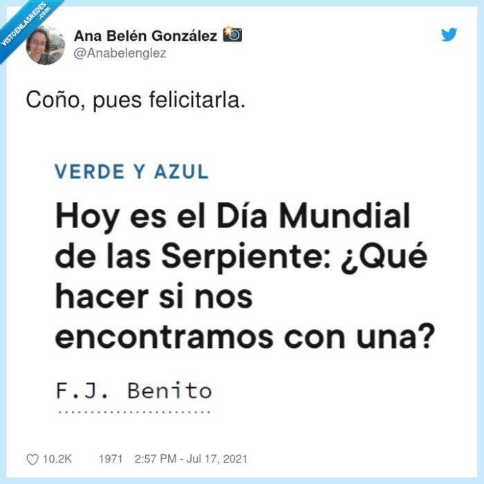 felicitarla,serpiente,día mundial