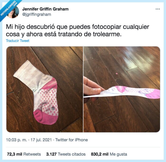 fotocopia,calcet&iacute;n,broma