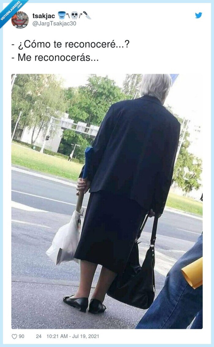 reconocer,abuela,vieja,hacha