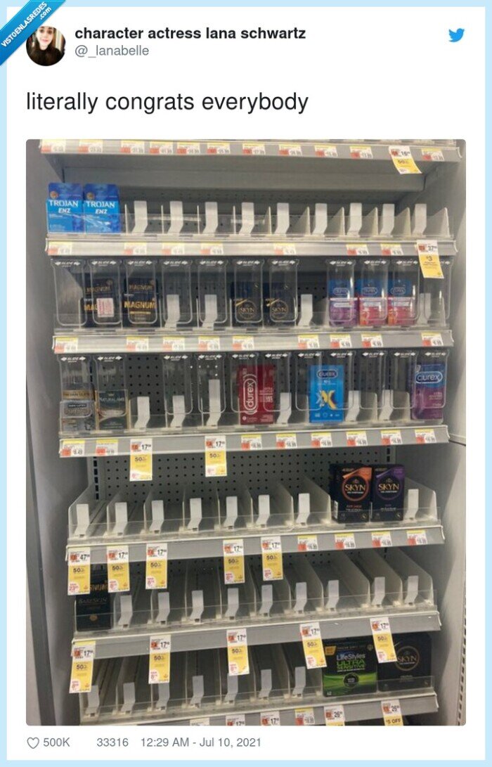 estantería,agotados,condones