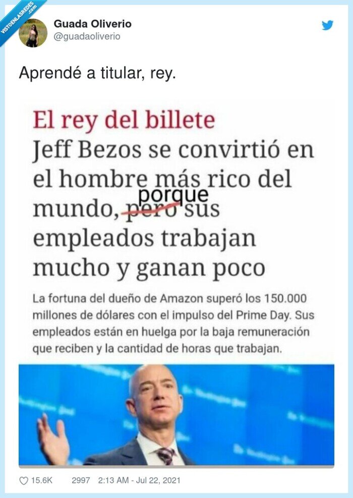 titular,jeff bezos,trabajadores