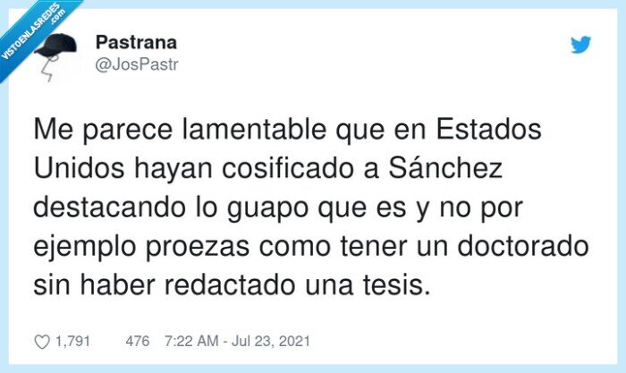 destacando,cosificado,lamentable,redactado,doctorado,perdro sánchez