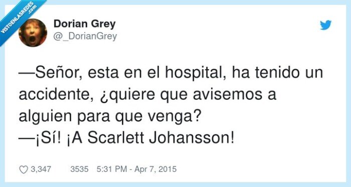 accidente,hospital,scarlett johansson,avisar