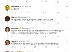 Enlace a Llorando de risa con la conversación de esta chica que va a imprimir sus nudes para enviárselos por carta a su novio