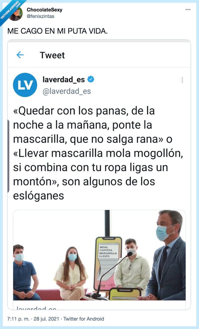 modernos,gobierno,mascarilla,campaña