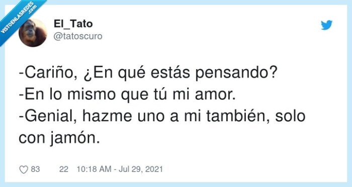 también,cariño,pensar,genial,jamón