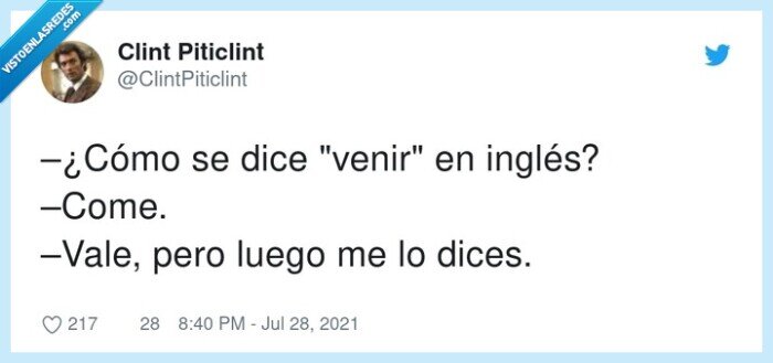 cómo,come,inglés,venir