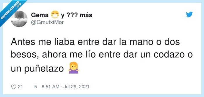 puñetazo,besos,codazo,covid