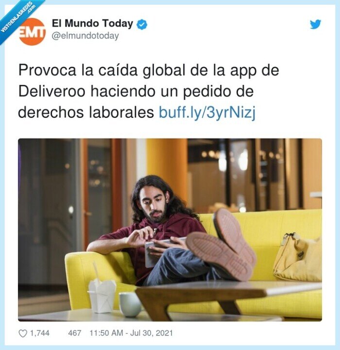 derechos laborales,deliveroo,caída