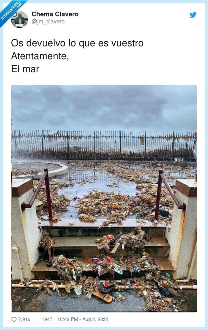 atentamente,devolver,porquería,mar