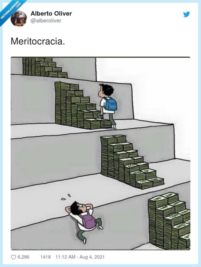 meritocracia,peldaños,escaleras,billetes,subir