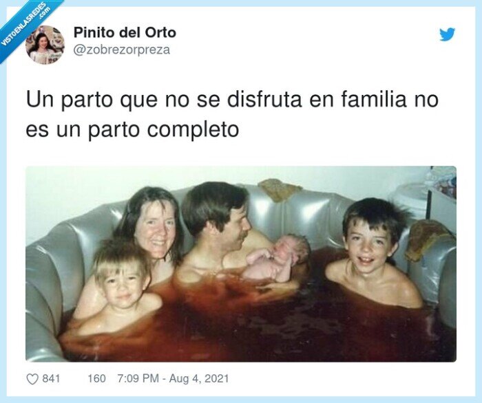 disfrutar,completo,familia,parto
