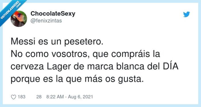 vosotros,pesetero,cerveza,marca blanca,messi