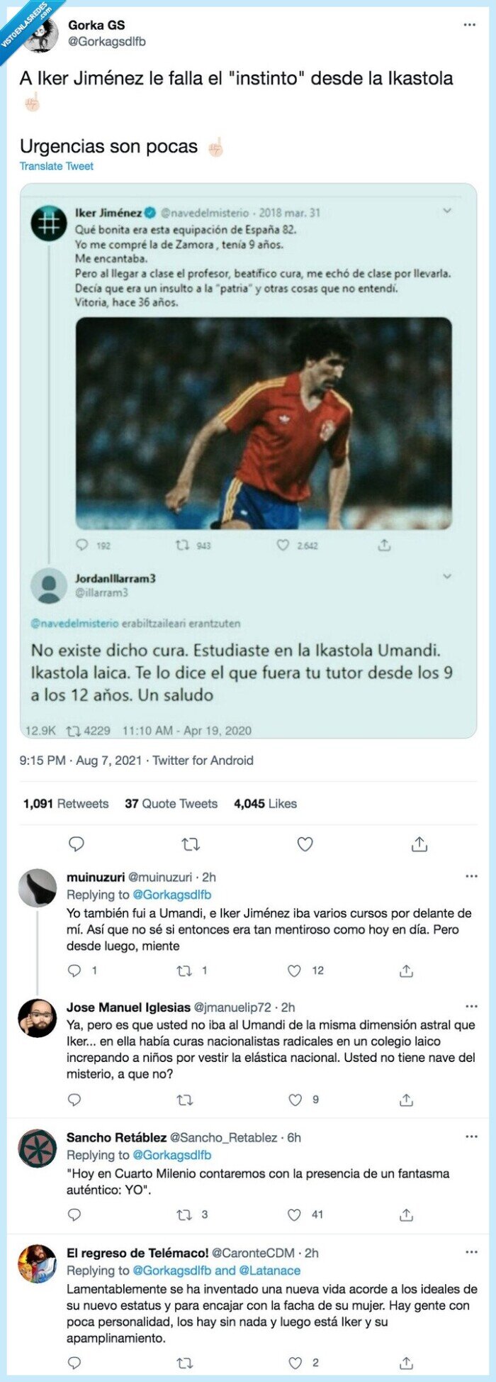 urgencias,iker jiménez,instinto,ikastola,zasca