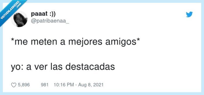 destacadas,mejores amigos,meter,stories