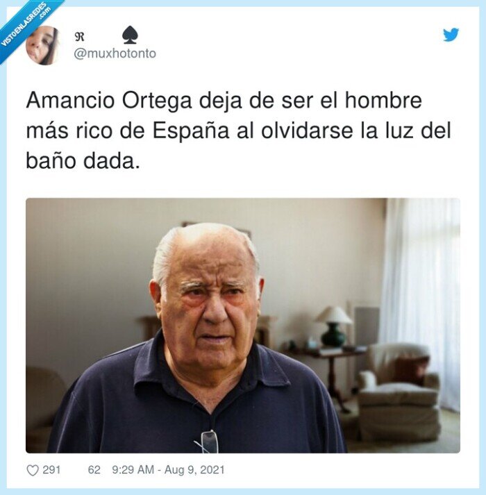 olvidarse,amancio ortega,dinero,precio,luz