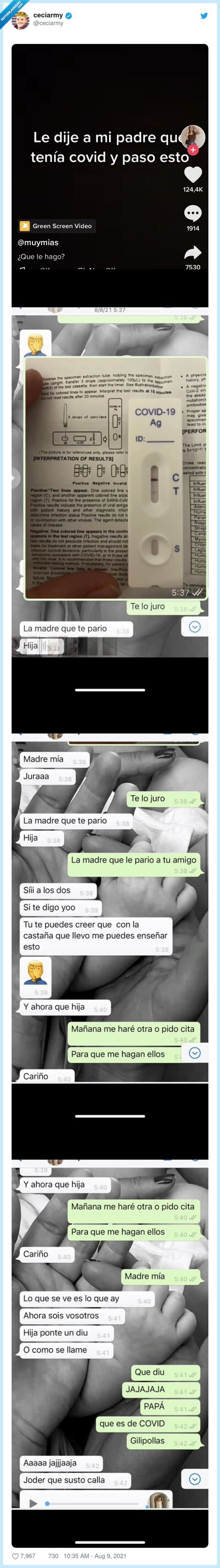 covid,embarazada,hija,padre