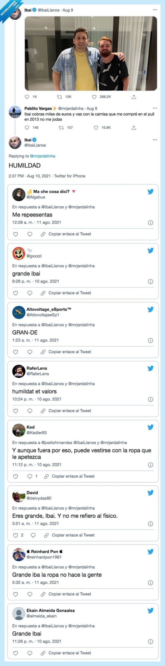 camiseta,humildad,pull&bear,messi,ibai llanos