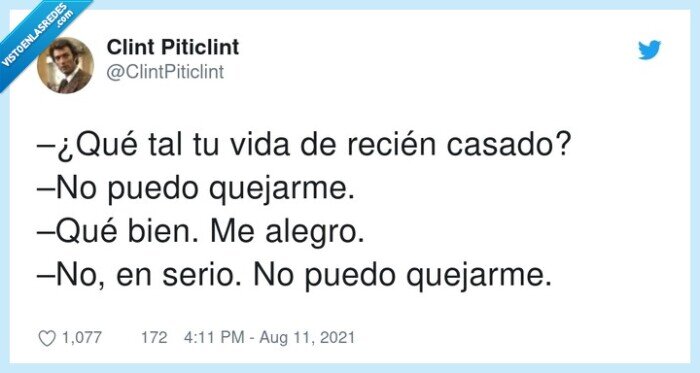 quejarme,recién casado,alegro