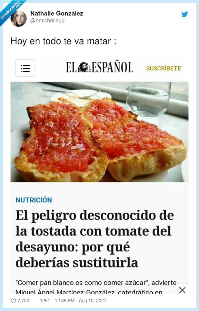 pan blanco,tostada,tomate