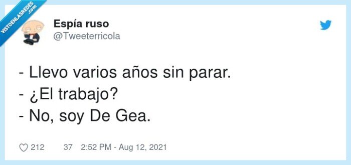 trabajar,varios años,parar,de gea