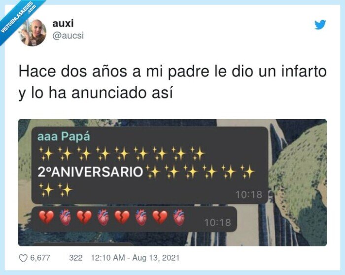 anunciado,infarto,años,padre,celebración,whatsapp