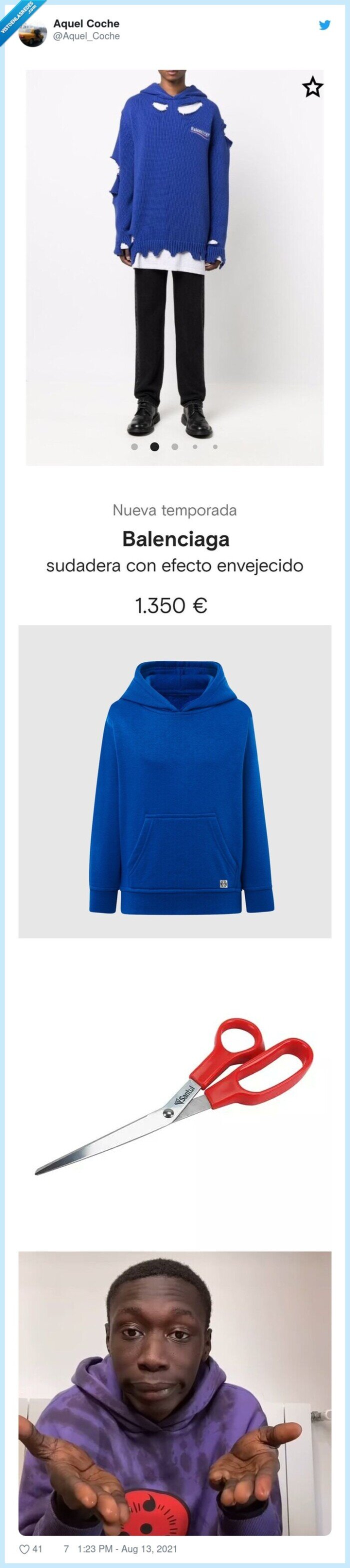 camiseta,khaby,tijeras,balenciaga