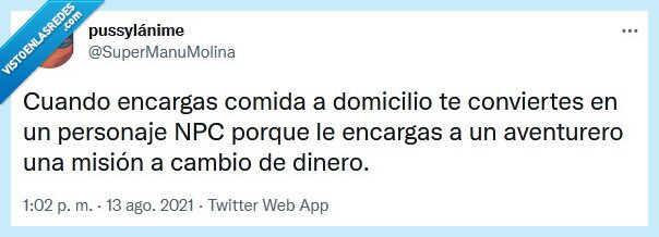 encargar,comida,domicilio,personaje npc,misión