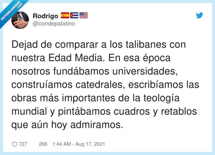 universidades,talibanes,edad media,escribíamos,catedrales,fundábamos,pintábamos