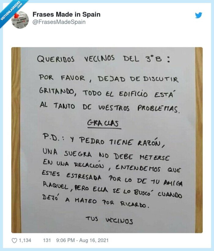 carteles,vecinos