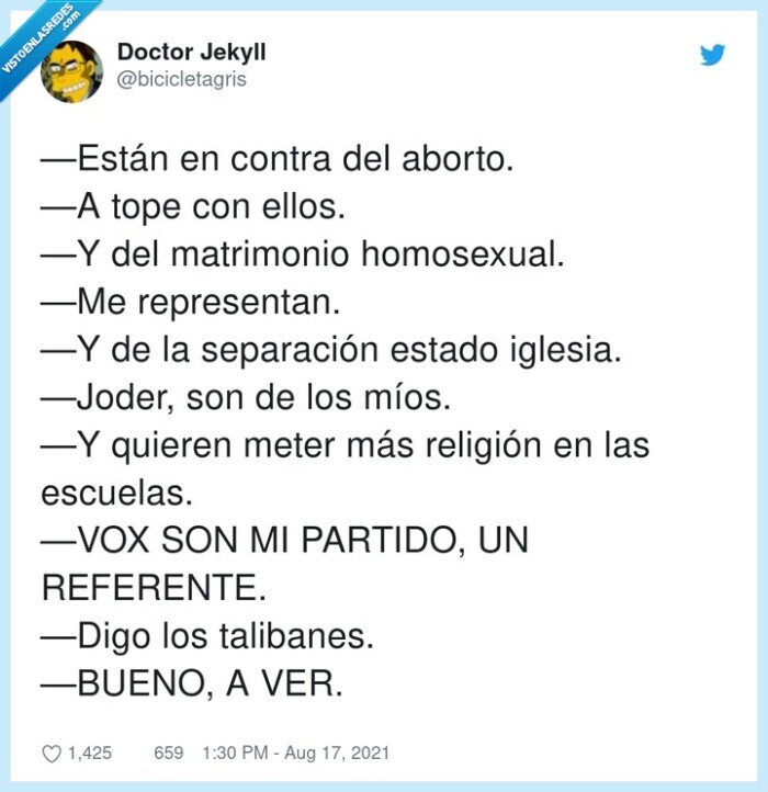 talibanes,vox,ideología