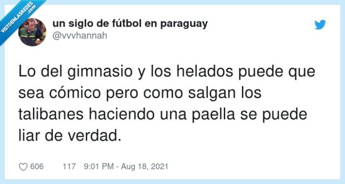 talibanes,gimnasio,helados,cómico,paella